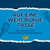 Podcast Auf eine weiß-blaue Tasse